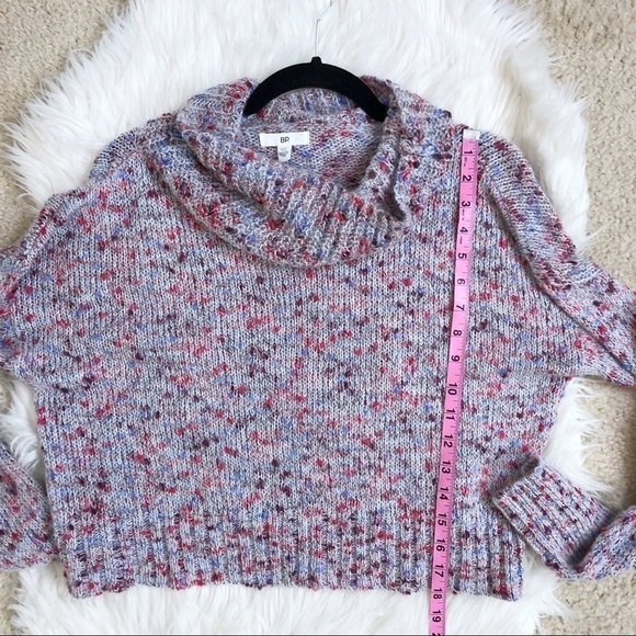 New BP. Slouchy Cowl Neck Lightweight Relaxed Sweater in Confetti - Picture 11 of 11